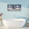 Stupell Industries Elegant Blue Bath 2 Piece Black Framed Giclee Art Set, design by Charlene Olson